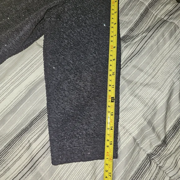 Eliza J Navy Sparkle Stretch Dress Embellished Waist Size 10 - Picture 10 of 15